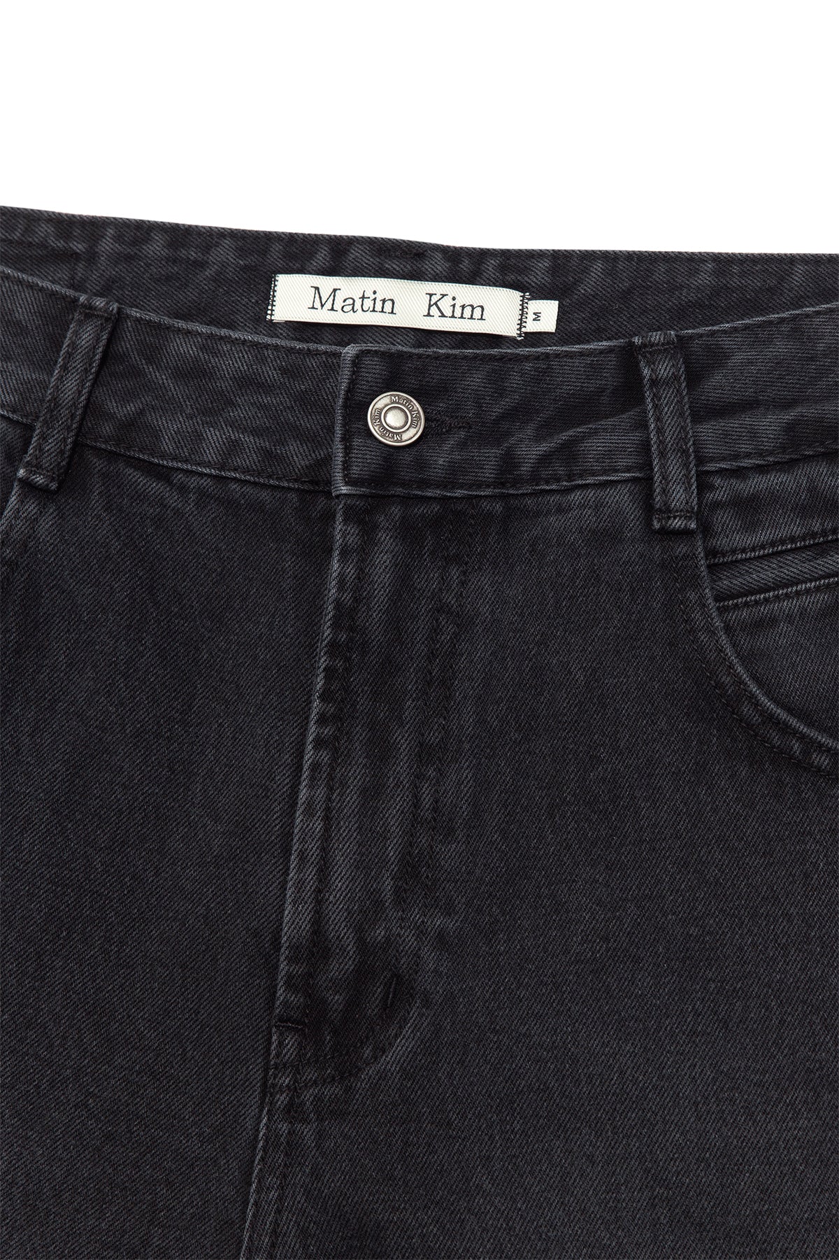 Matin Kim - Pocket Washed Point Denim Pants (Black) product image 3 | TRAB K-Fashion Australia