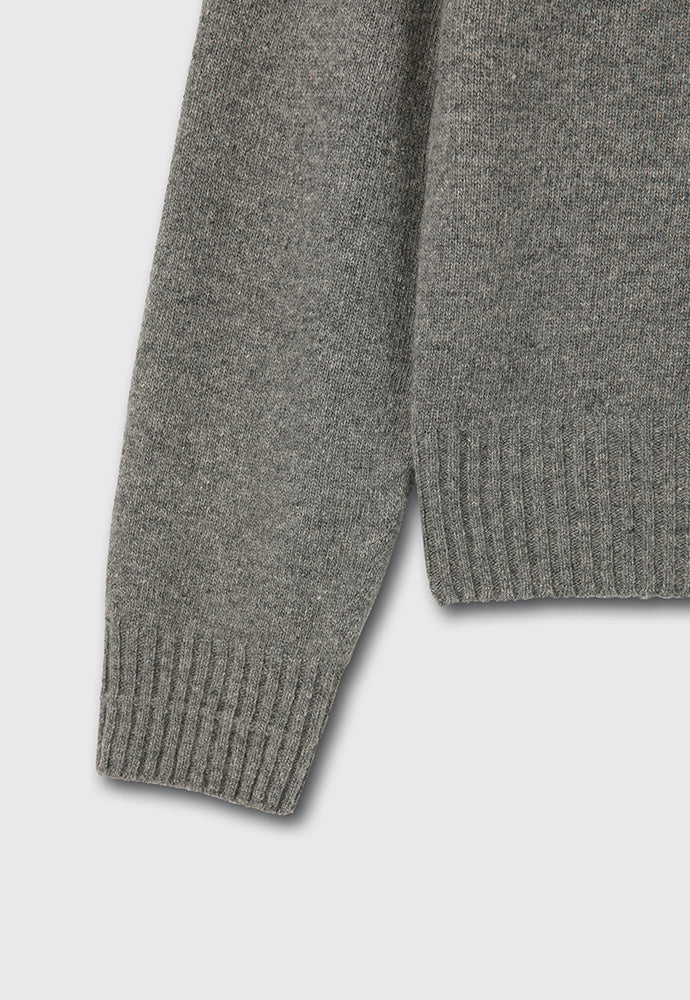 Tonywack - Cashmere Whole Garment Saddle Neck Sweater (Warm Grey) product image 11 | TRAB K-Fashion Australia