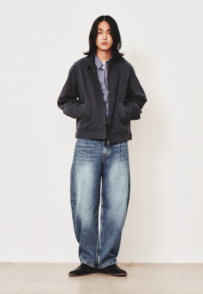 Art if acts - Garment Washed Harrington Jacket (Faded Charcoal) product image 4 | TRAB K-Fashion Australia