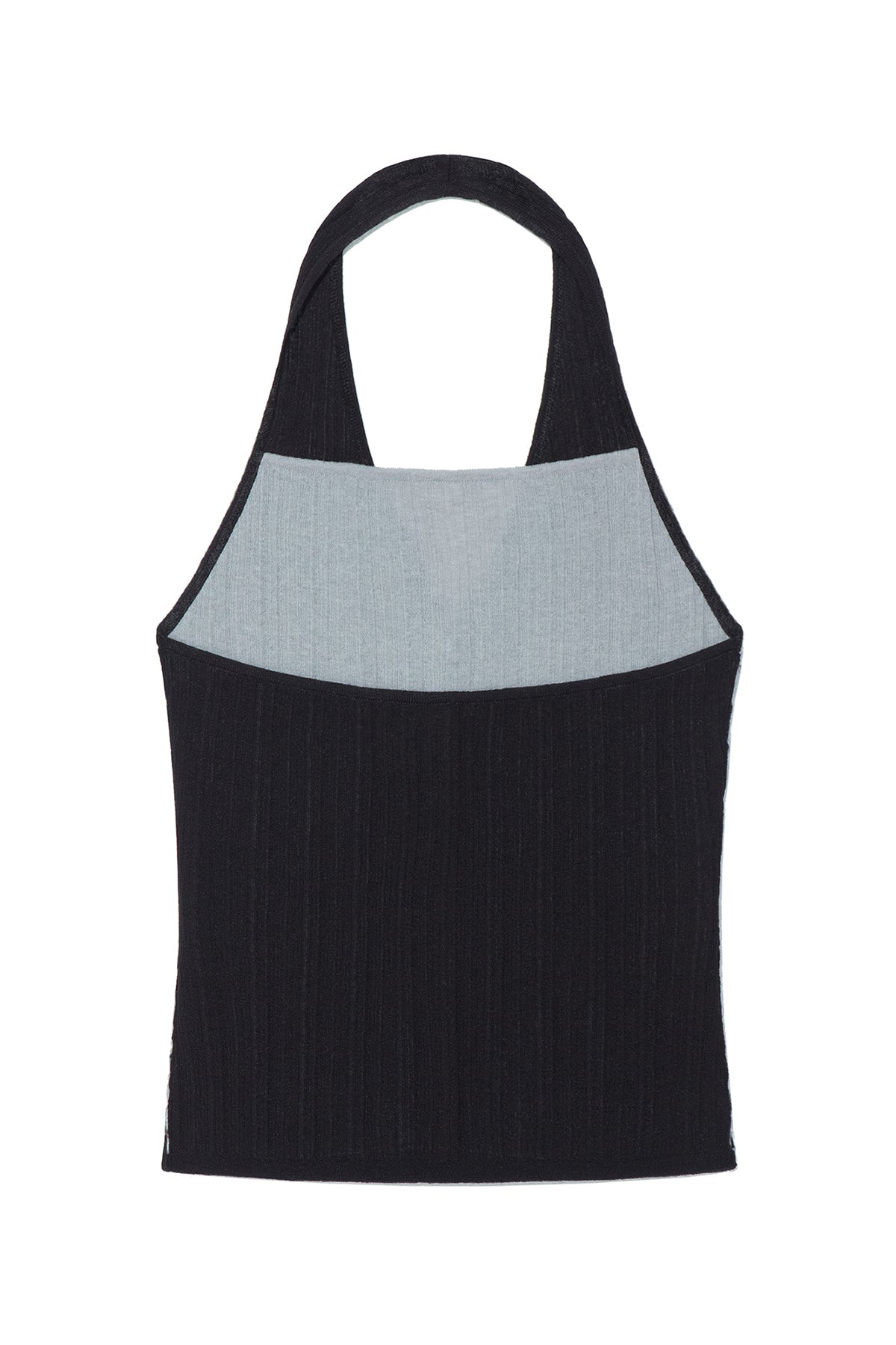 Matin Kim - Layered Button Halter Neck Top (Black) product image 2 | TRAB K-Fashion Australia
