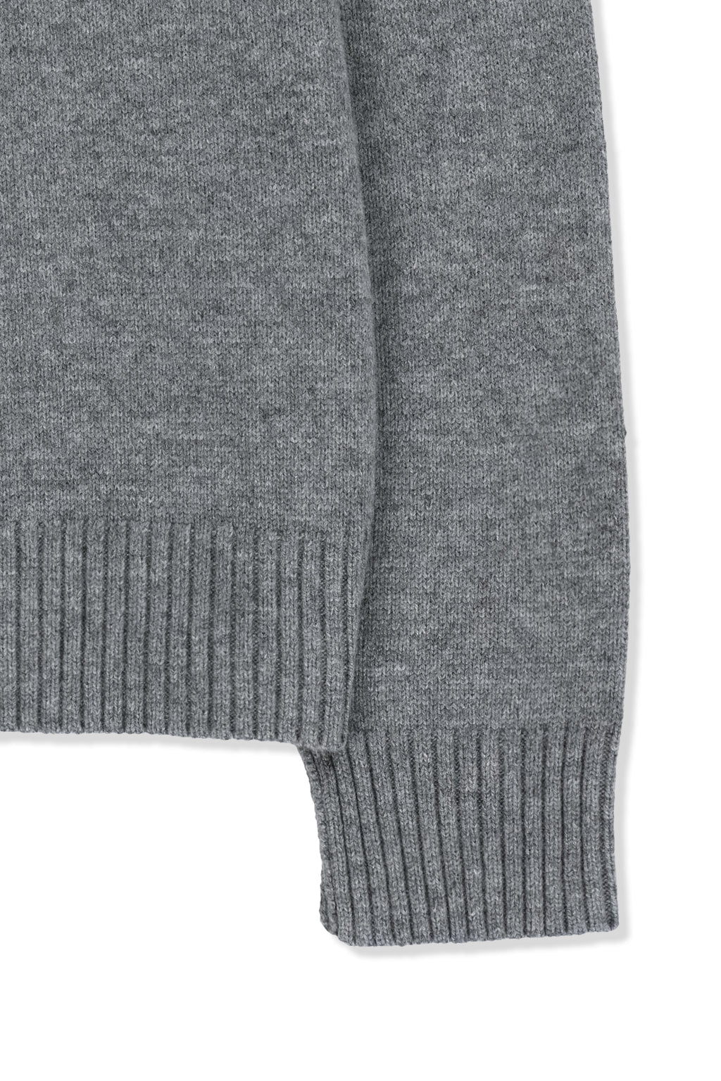 Matin Kim - Grid Logo Cashmere Blended Knit Pullover (Grey) product image 4 | TRAB K-Fashion Australia
