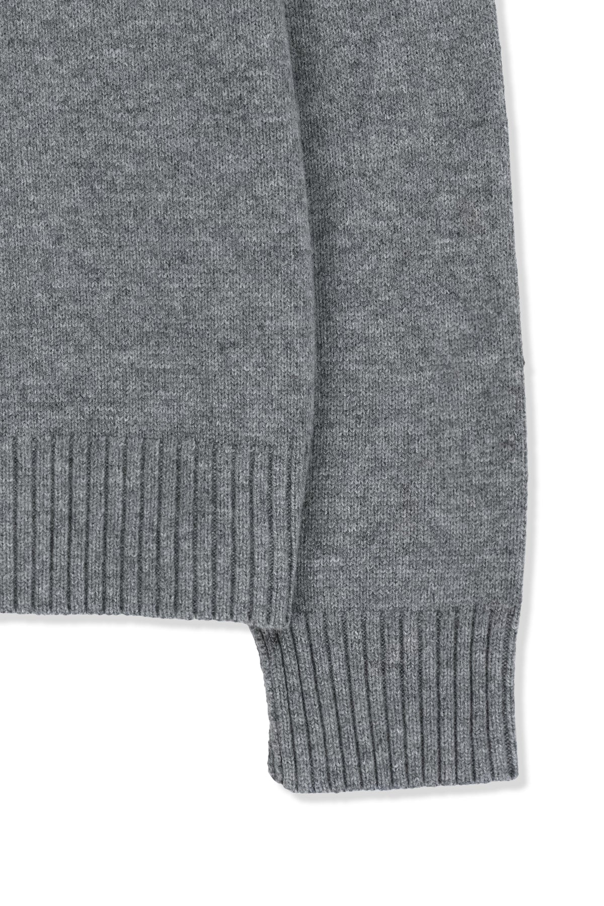 Matin Kim - Grid Logo Cashmere Blended Knit Pullover (Grey) product image 4 | TRAB K-Fashion Australia