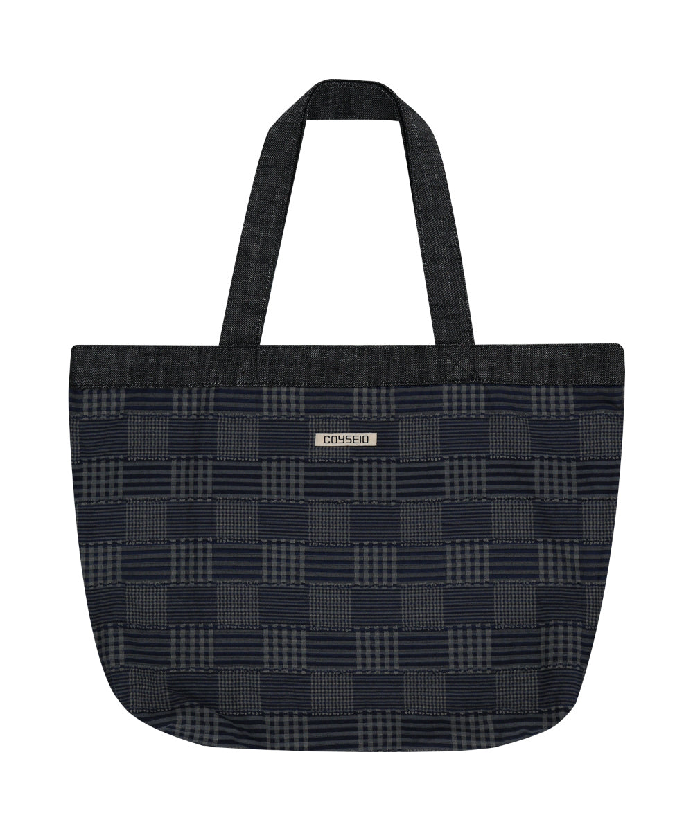 Coyseio - Reversible Check Denim Bag (Black) product image 14 | TRAB K-Fashion Australia
