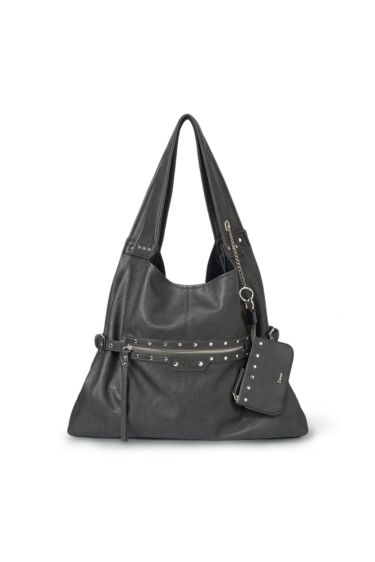 Deinet - Stud Detail Point Pocket Bag (Grey) product image 7 | TRAB K-Fashion Australia