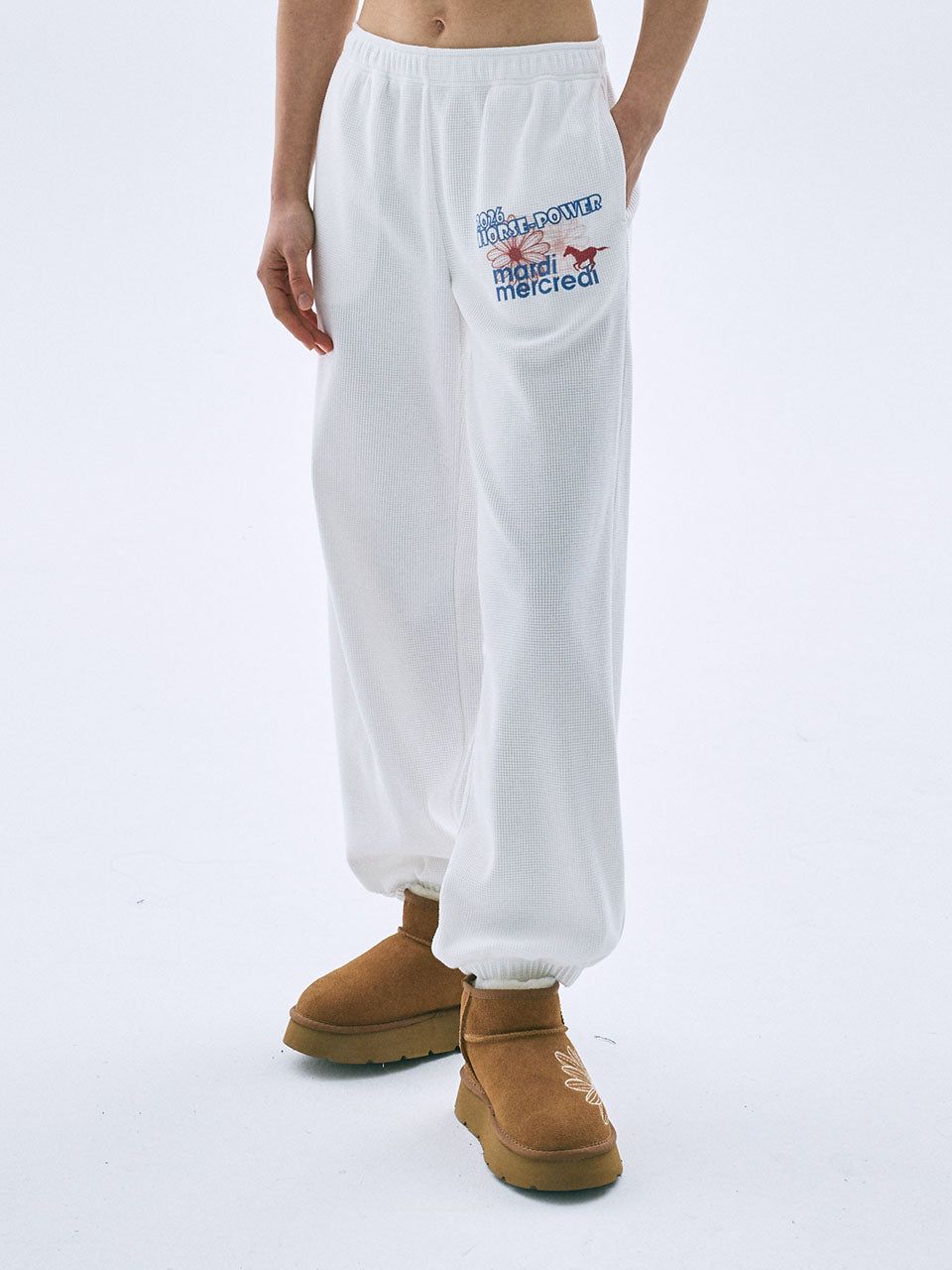Mardi Mercredi - Waffle Jogger Pants 2026 Horse-Power (Ivory) product image 1 | TRAB K-Fashion Australia