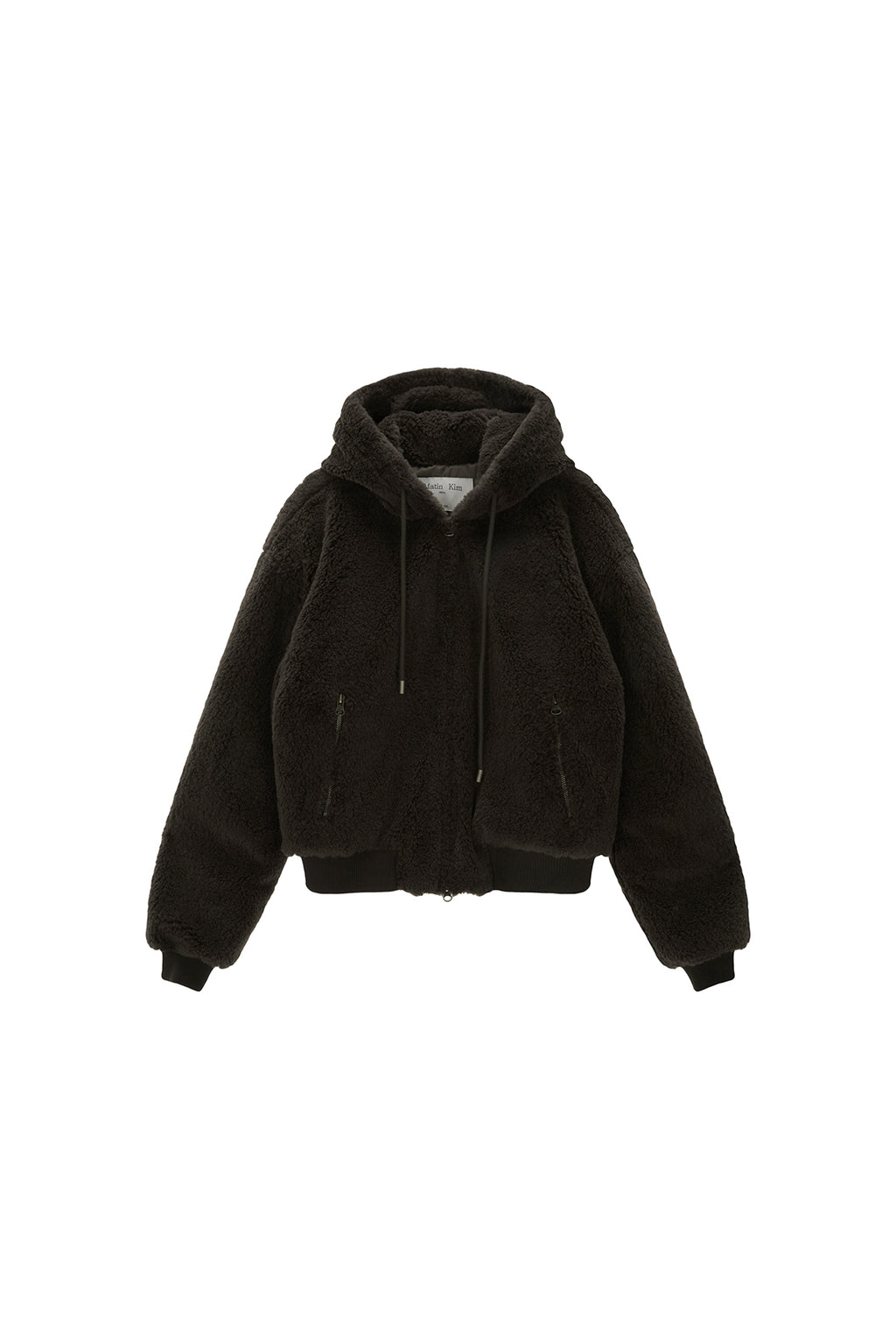 Matin Kim - Logo Point Fleece Hoody Jumper (Khaki) product image 1 | TRAB K-Fashion Australia