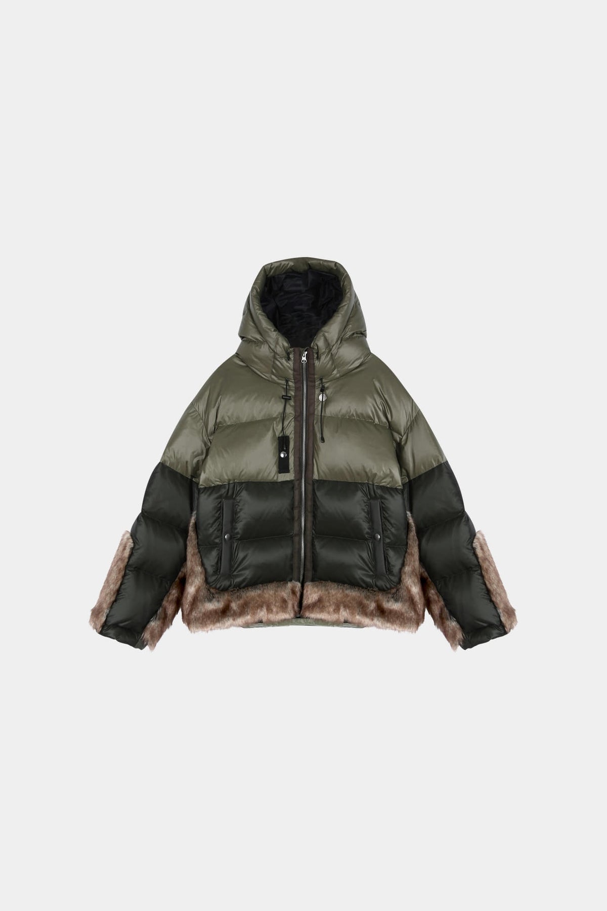 Andersson Bell - Copenhagen Down Fur Jacket (Khaki) product image 10 | TRAB K-Fashion Australia