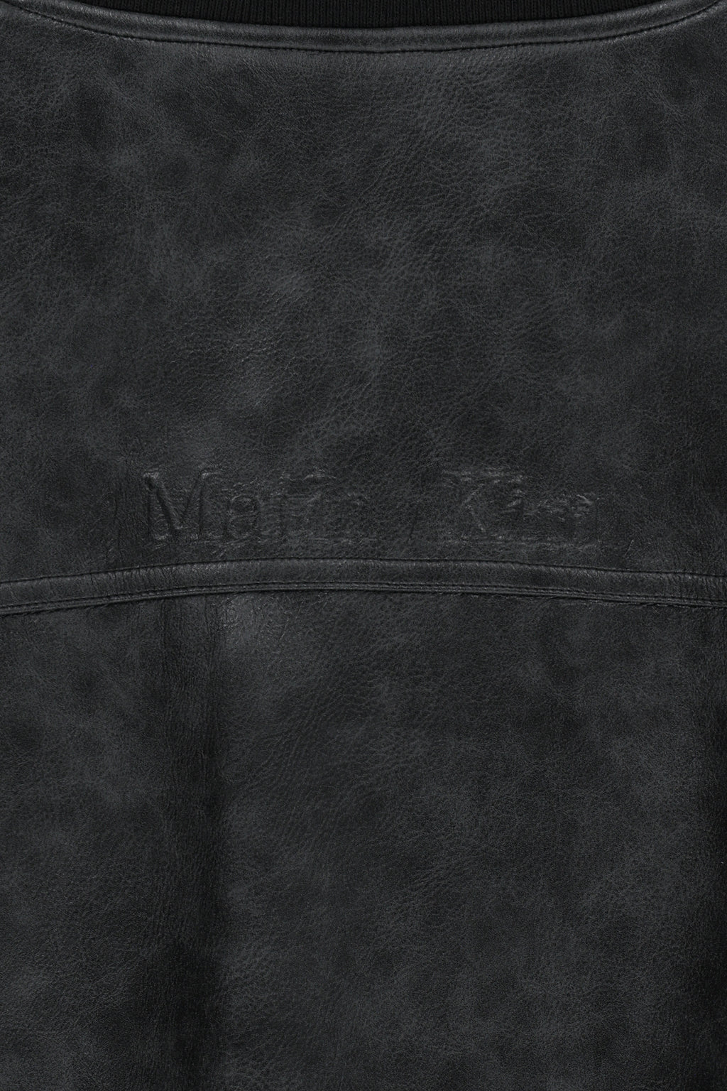 Matin Kim - Faux Leather Rib Collar Blouson (Black) product image 6 | TRAB K-Fashion Australia