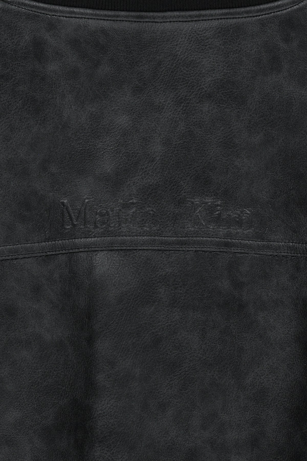 Matin Kim - Faux Leather Rib Collar Blouson (Black) product image 6 | TRAB K-Fashion Australia