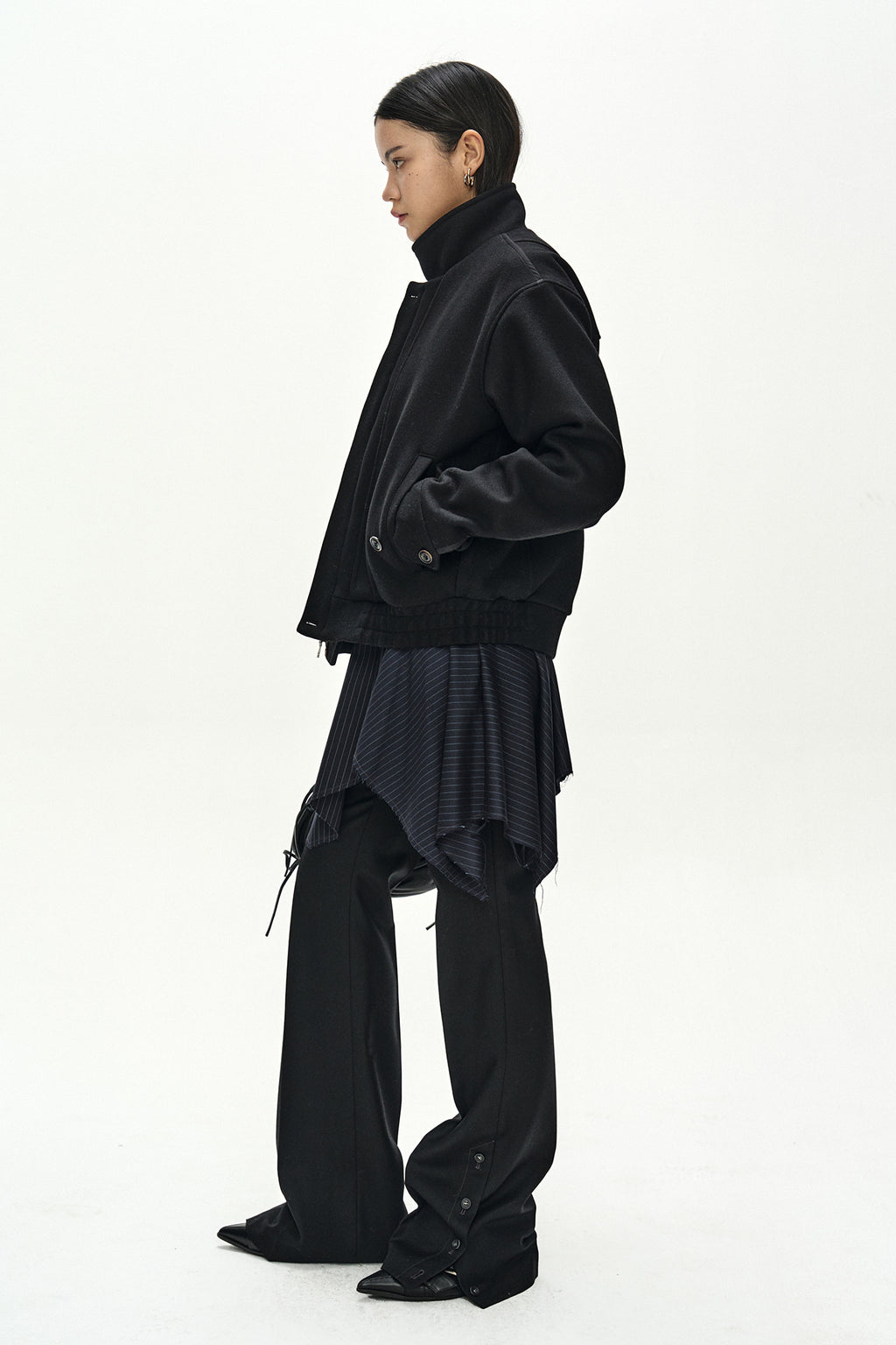 Andersson Bell - Linus Harrington Wool Jacket (black) (Black) product image 9 | TRAB K-Fashion Australia