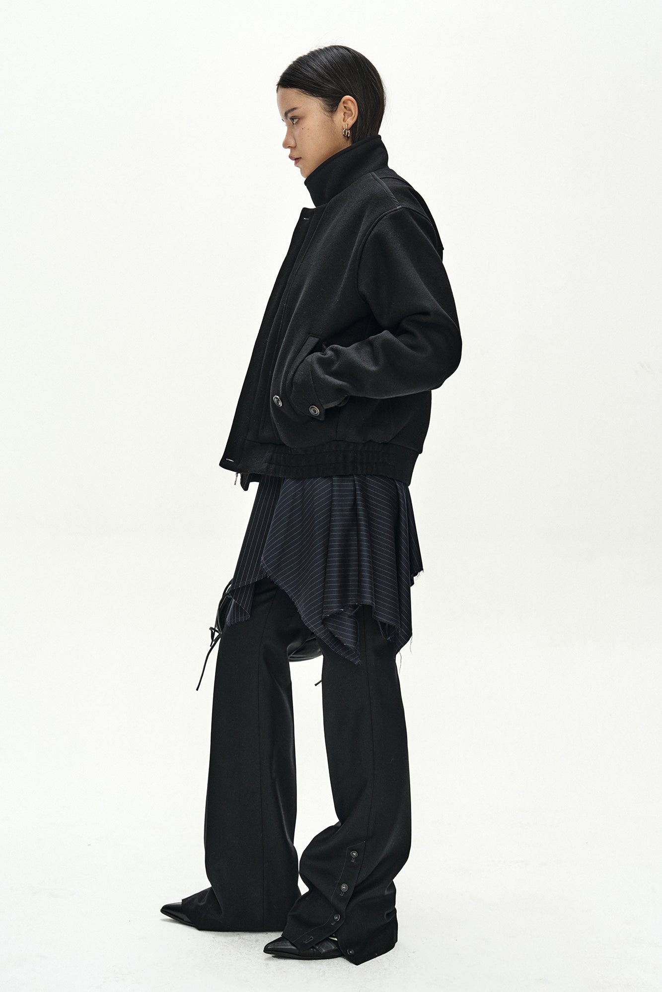 Andersson Bell - Linus Harrington Wool Jacket (black) (Black) product image 9 | TRAB K-Fashion Australia