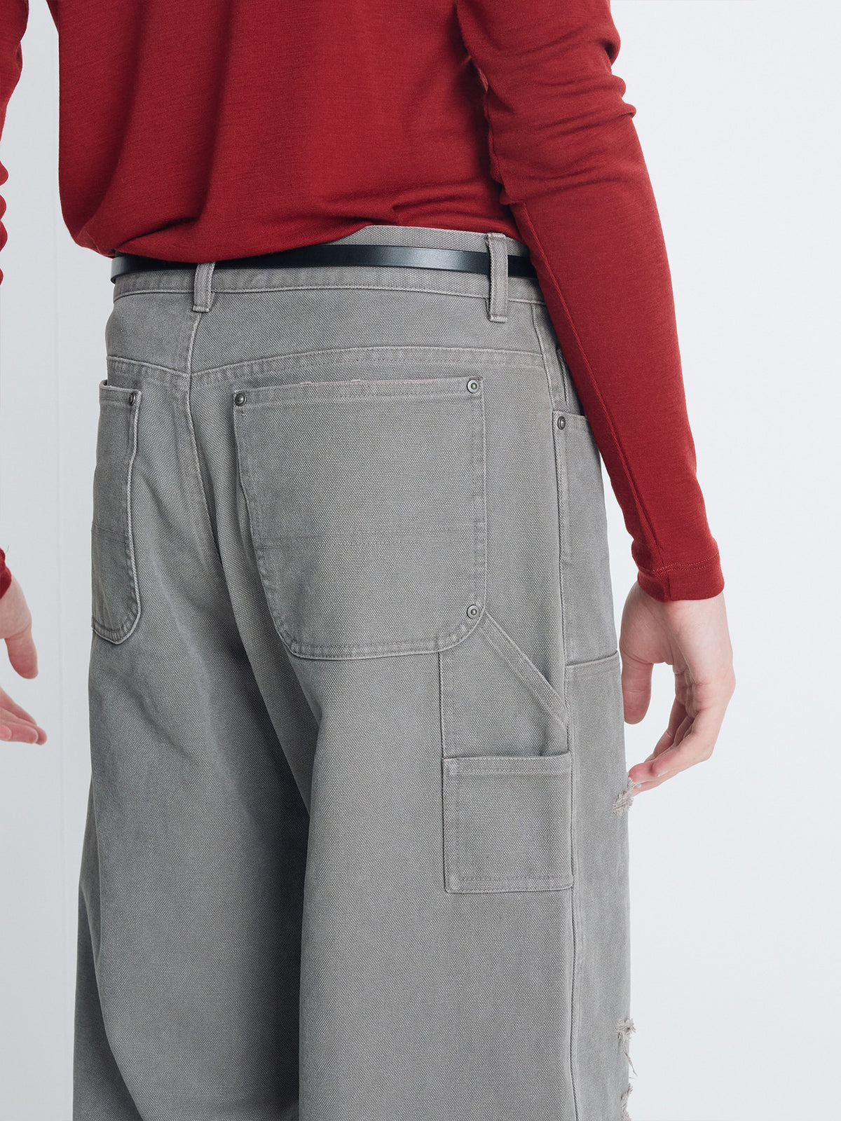 Tonywack - Grain Canvas Distressed Work Pants (Clay) product image 7 | TRAB K-Fashion Australia