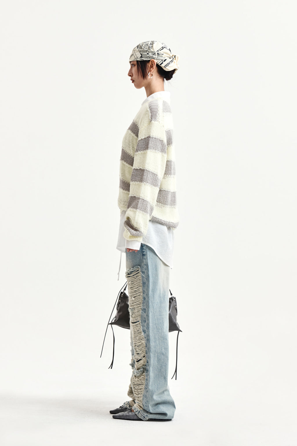 Matin Kim - Heavy Destroyed Denim Pants (Light Blue) product image 7 | TRAB K-Fashion Australia