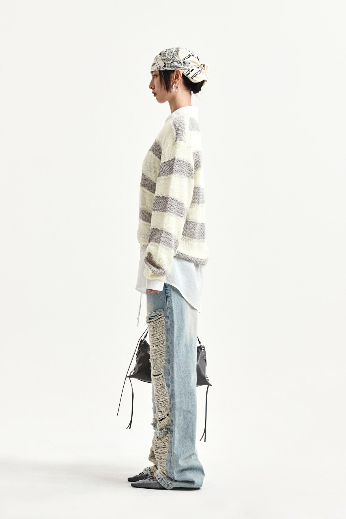 Matin Kim - Heavy Destroyed Denim Pants (Light Blue) product image 7 | TRAB K-Fashion Australia