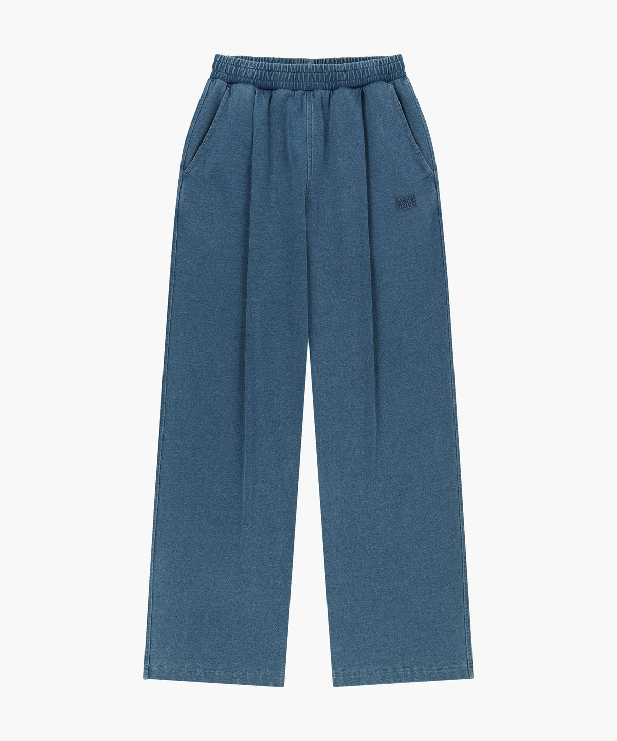 Marithe & Francois Girbaud - Crack Classic Logo Dyeing One Tuck Wide Sweat Pants (Blue) product image 6 | TRAB K-Fashion Australia