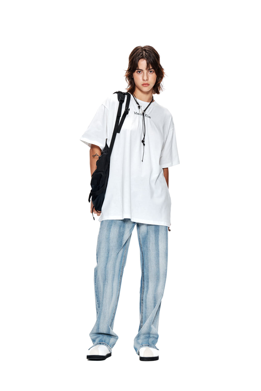 Matin Kim - Matin Logo Shirring Top (White) product image 9 | TRAB K-Fashion Australia