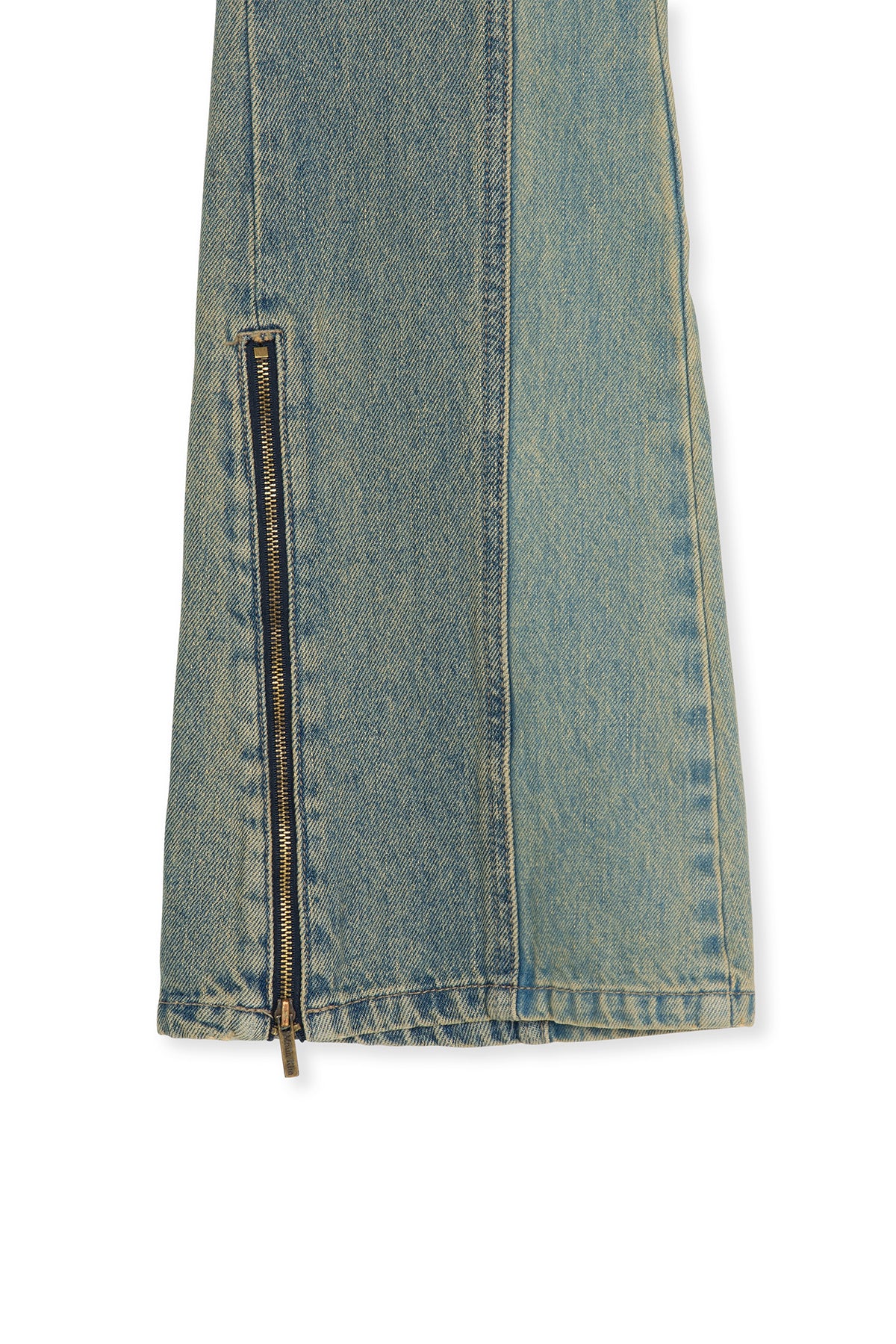 Matin Kim - Peaches Zipper Detail Boots Cut Denim Pants (Light Blue) product image 5 | TRAB K-Fashion Australia