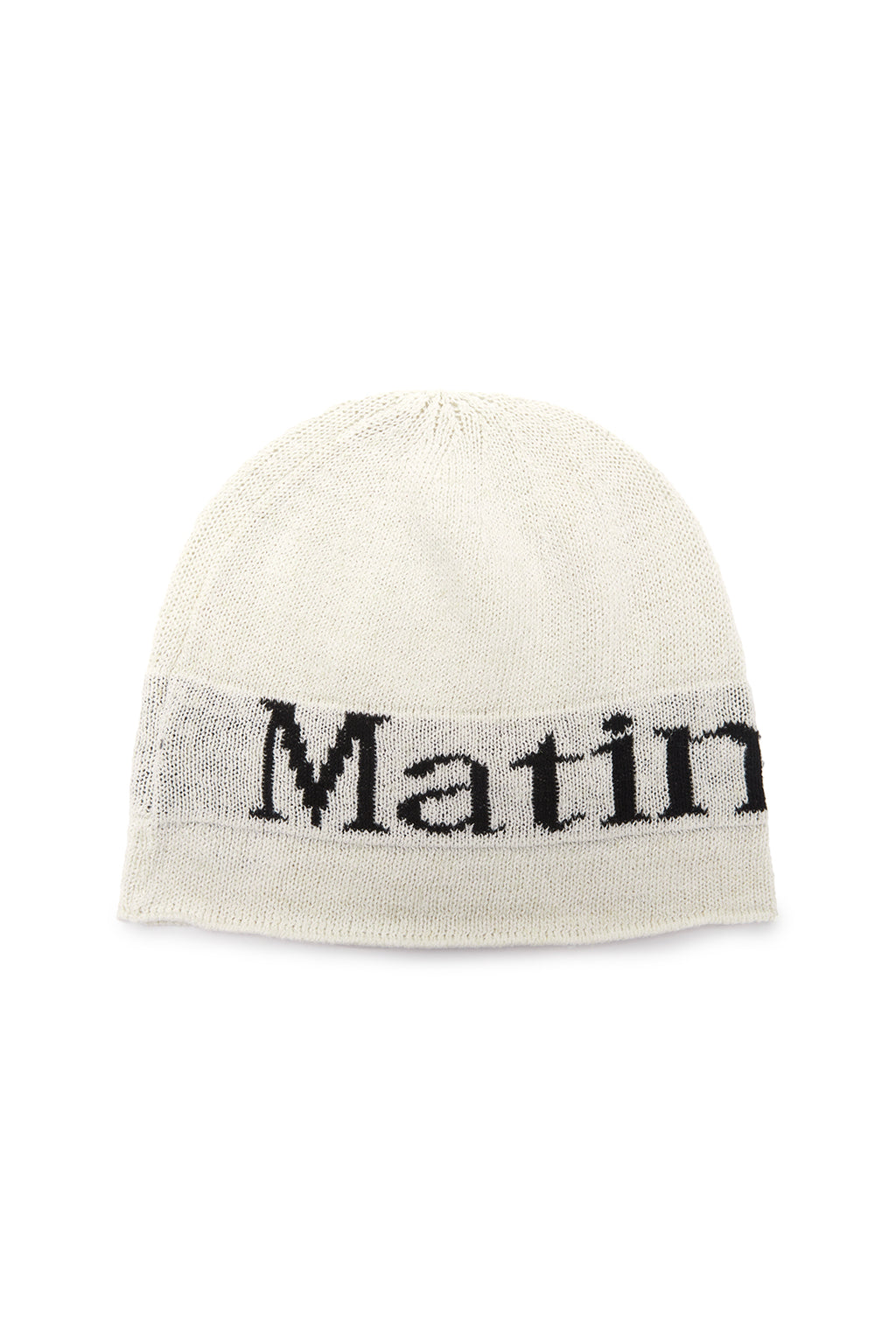 Matin Kim - Logo Linen Short Beanie (White) product image 1 | TRAB K-Fashion Australia