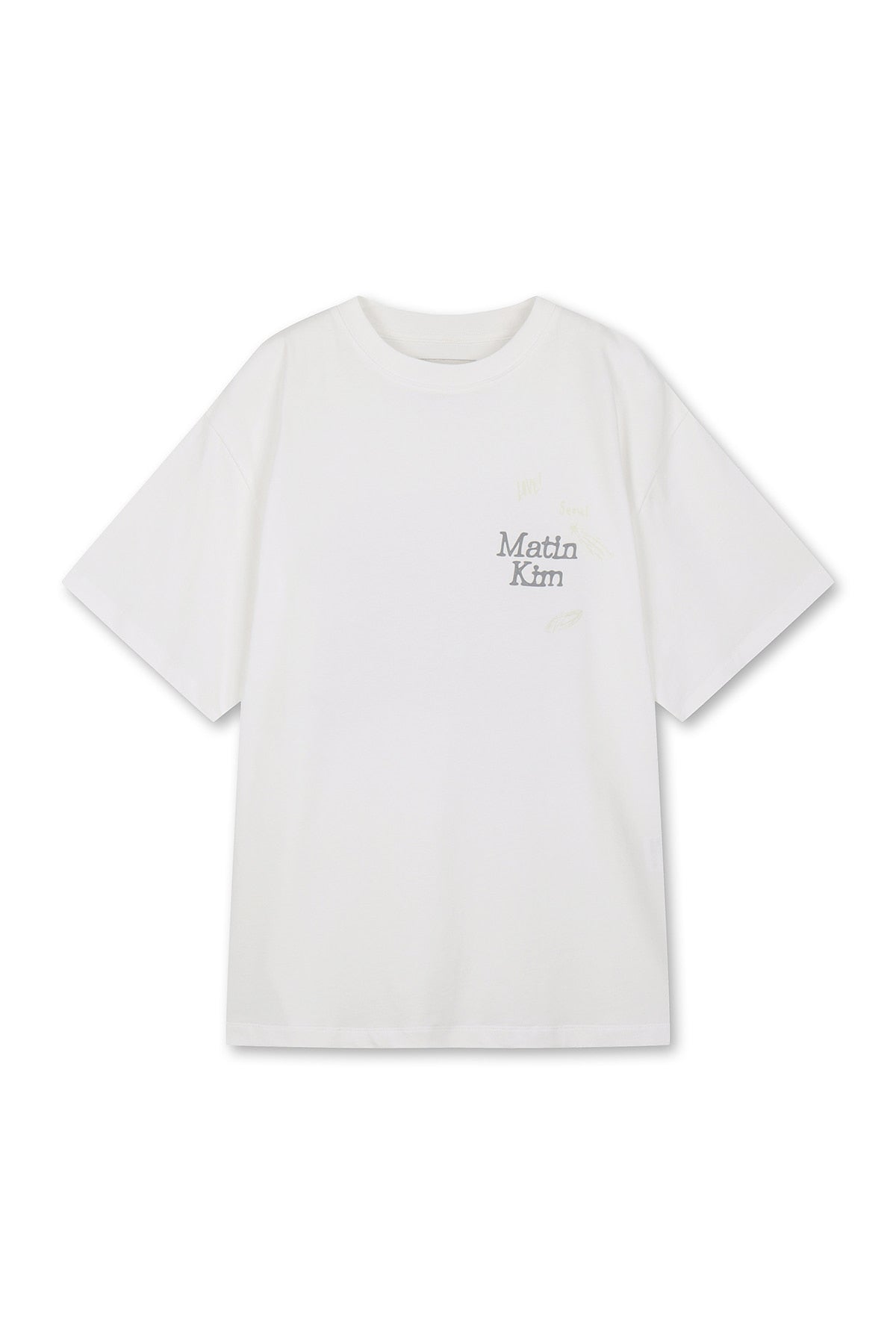 Matin Kim - Animal Graffiti Graphic Oversize Top (White) product image 1 | TRAB K-Fashion Australia