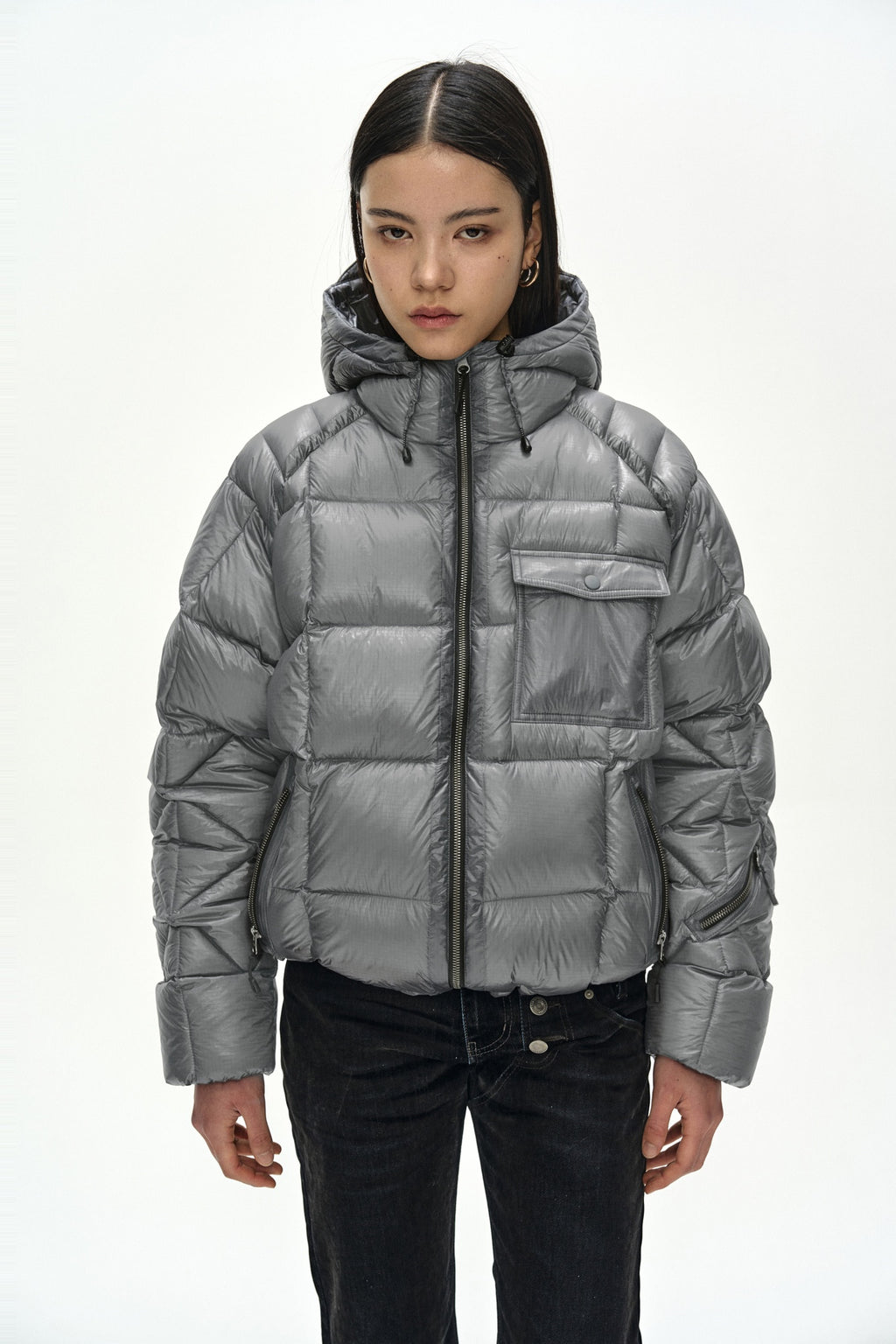 Andersson Bell - Unisex Torino Lightweight Down Jacket (Grey) product image 7 | TRAB K-Fashion Australia