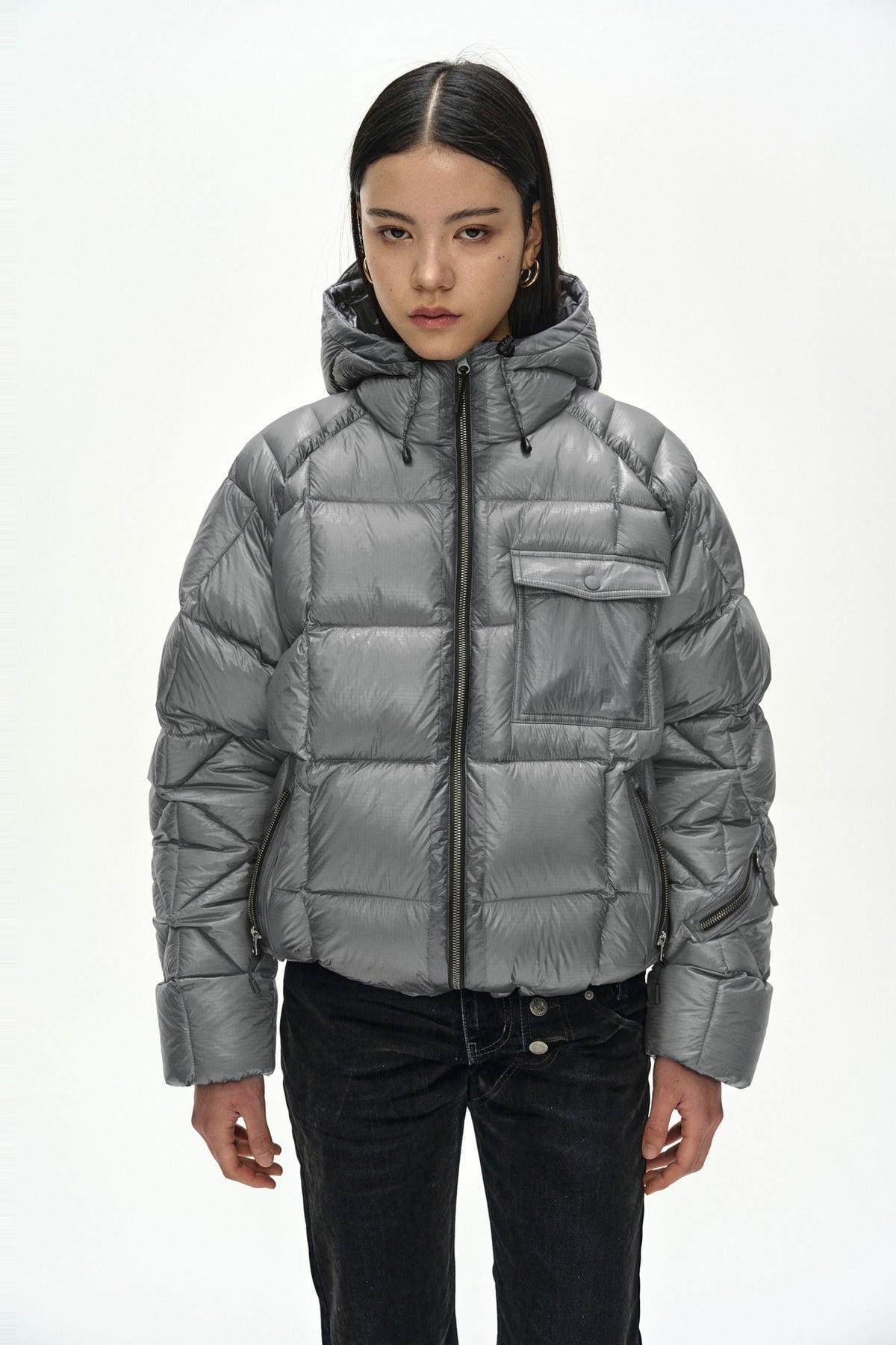 Andersson Bell - Unisex Torino Lightweight Down Jacket (Grey) product image 7 | TRAB K-Fashion Australia