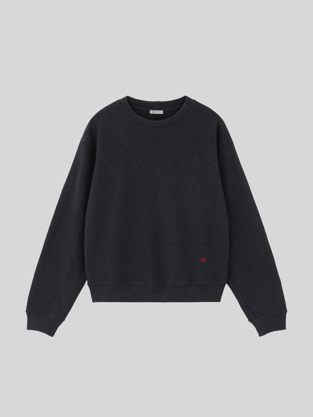 Recto - Rc Embroidered Sweatshirt (Charcoal Grey) product image 1 | TRAB K-Fashion Australia