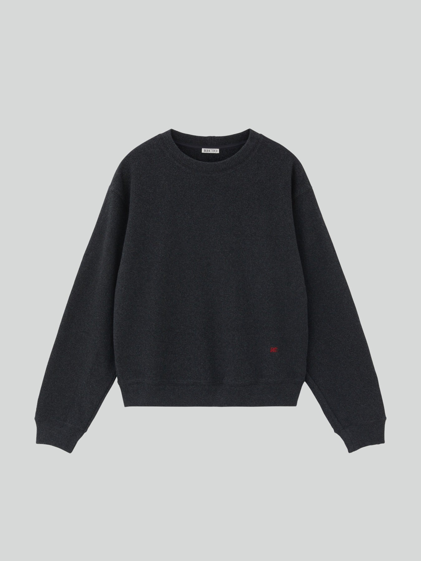Recto - Rc Embroidered Sweatshirt (Charcoal Grey) product image 1 | TRAB K-Fashion Australia