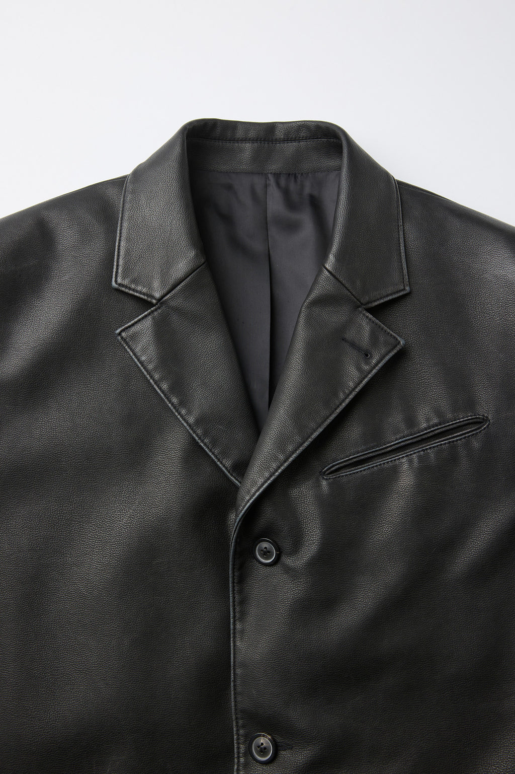 Coor - Washed Fake Leather Blazer (Washed Black) product image 5 | TRAB K-Fashion Australia