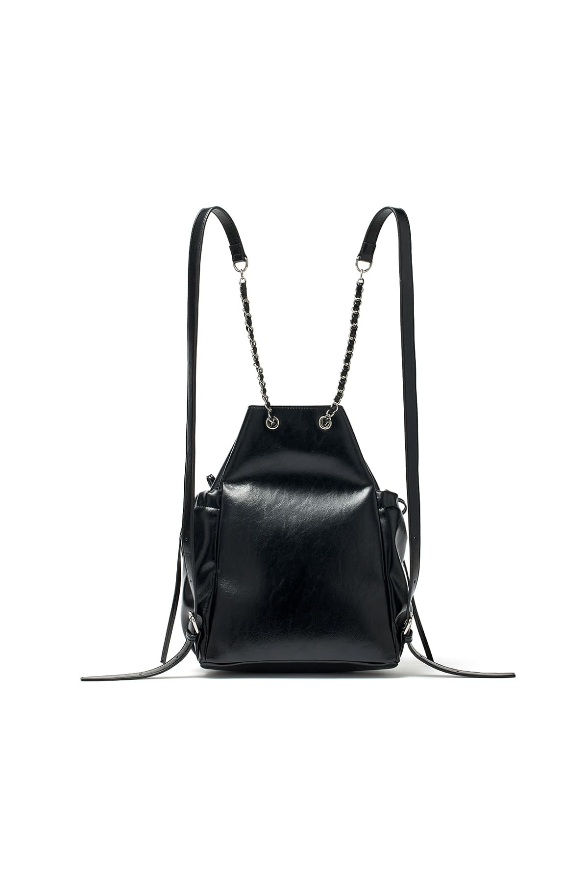 Matin Kim - Draw String Ribbon Back Pack (Black) product image 3 | TRAB K-Fashion Australia