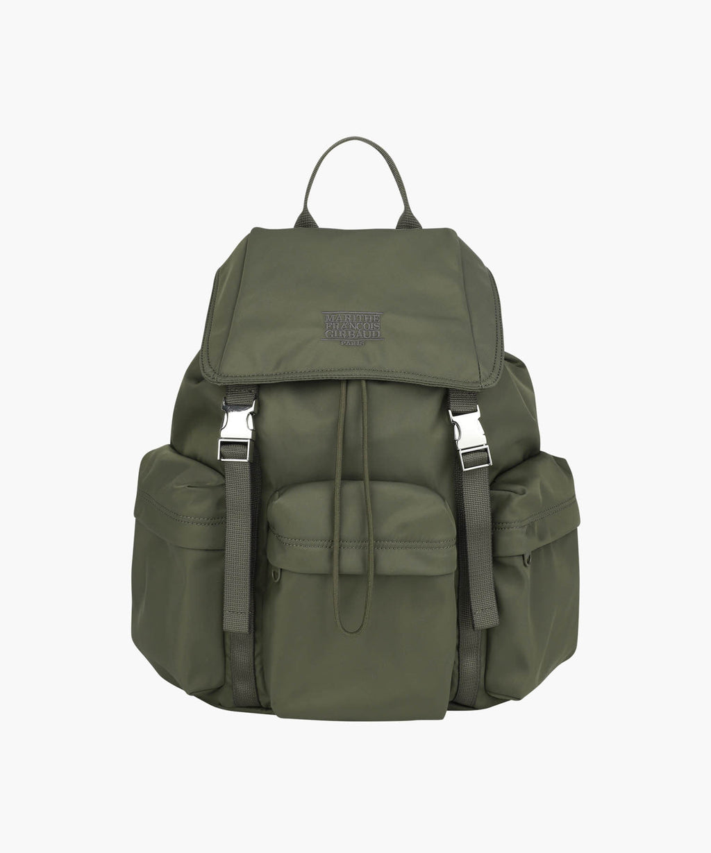 Marithe & Francois Girbaud - Classic Logo Metal Buckle Backpack (Khaki) product image 1 | TRAB K-Fashion Australia