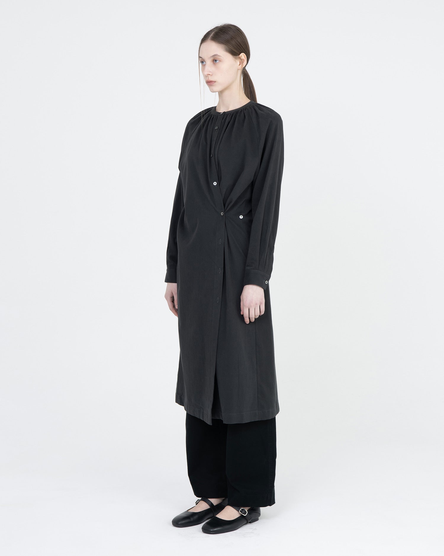 Brownyard - Gathered Dress (Black) product image 3 | TRAB K-Fashion Australia