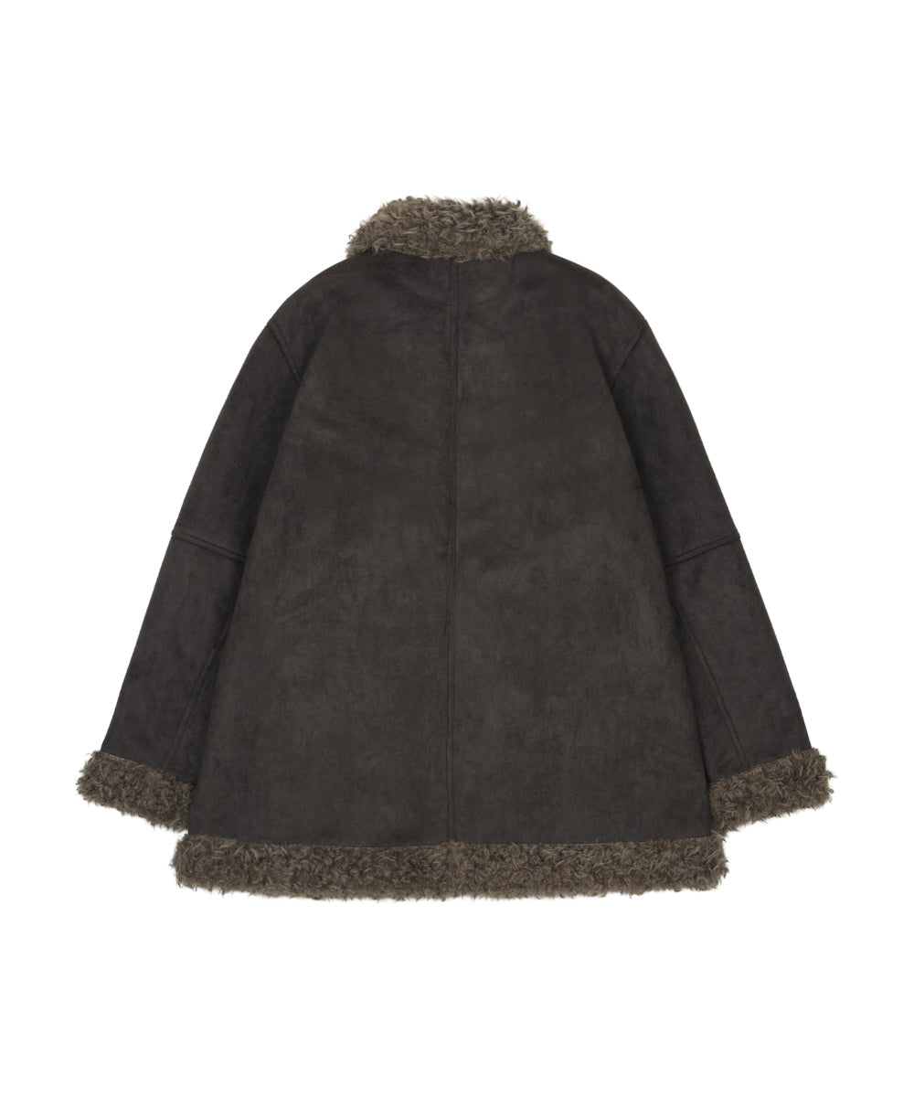 Coyseio - Hairy Suede Mustang Jacket (Charcoal) product image 12 | TRAB K-Fashion Australia