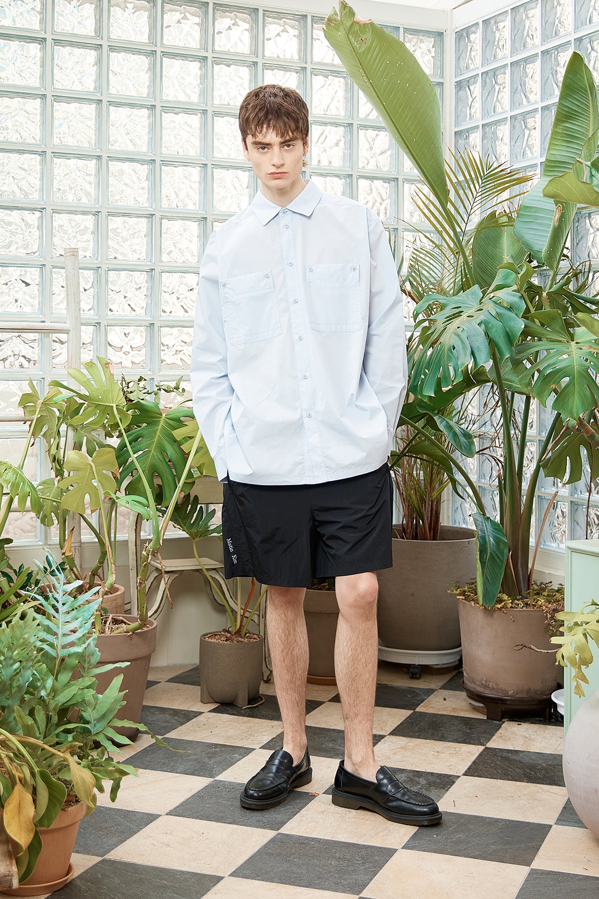 Matin Kim - Pocket Foldover Shirt (Light Blue) product image 10 | TRAB K-Fashion Australia
