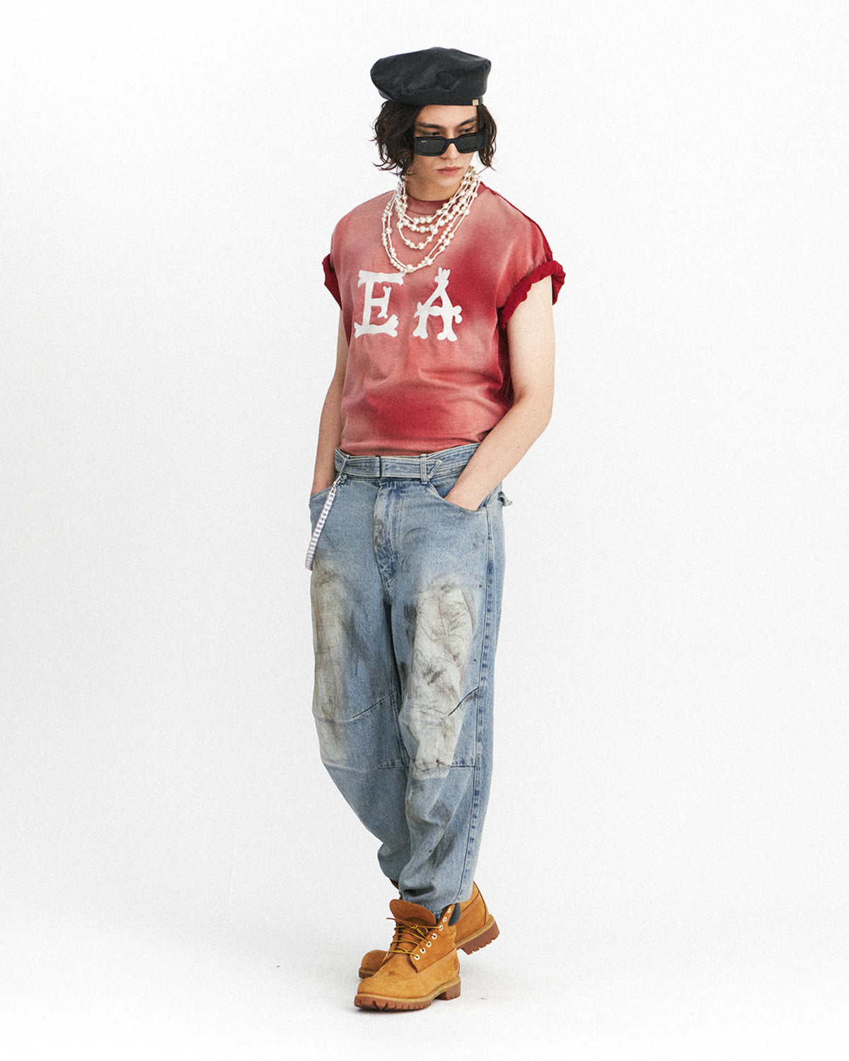 Eastlogue - Ea Logo T-shirts (Vintage Red) product image 4 | TRAB K-Fashion Australia