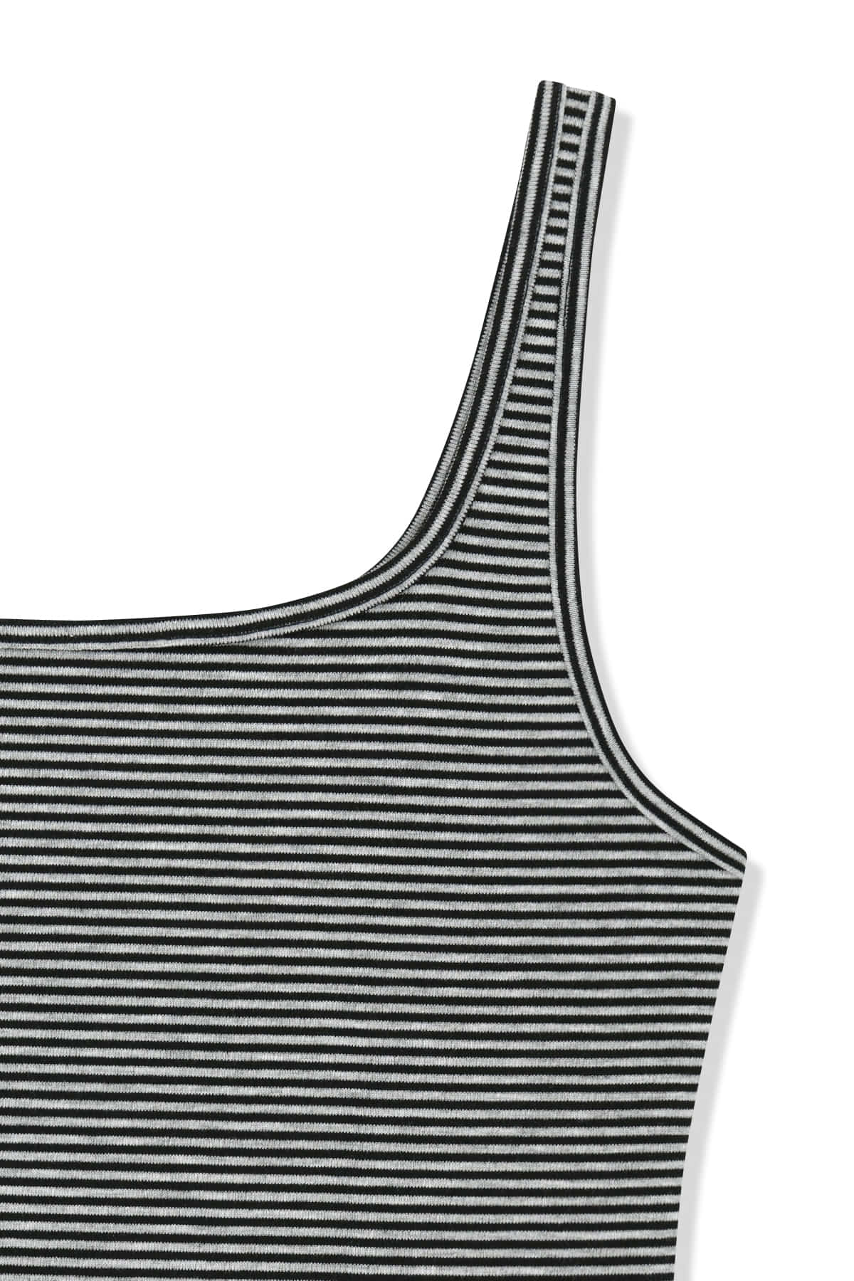 Matin Kim - Square Neck Cropped Tank Top (Black) product image 3 | TRAB K-Fashion Australia