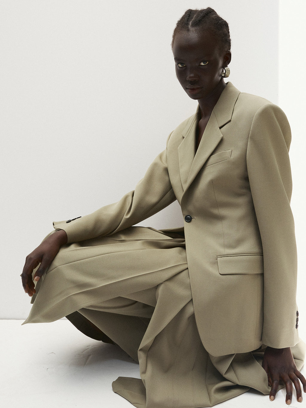 Tonywack - Wool Twill Single-Breasted Blazer (Khaki) product image 5 | TRAB K-Fashion Australia