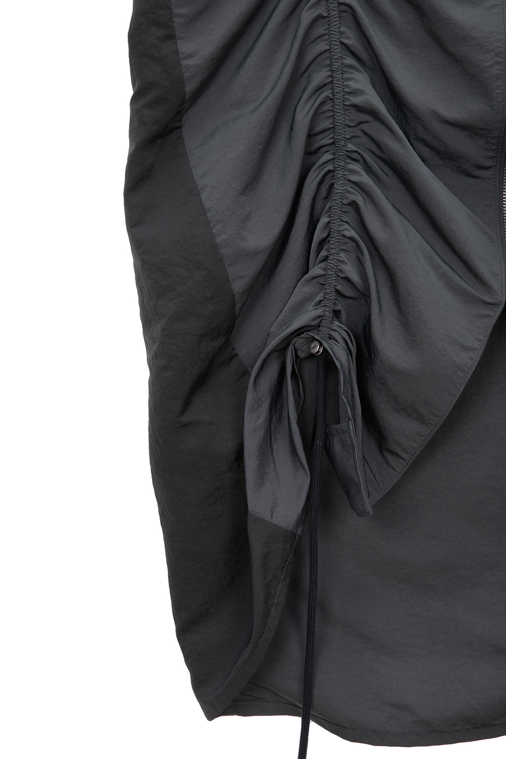 Matin Kim - Shirring Sleeveless Zip Up Dress (Charcoal) product image 4 | TRAB K-Fashion Australia