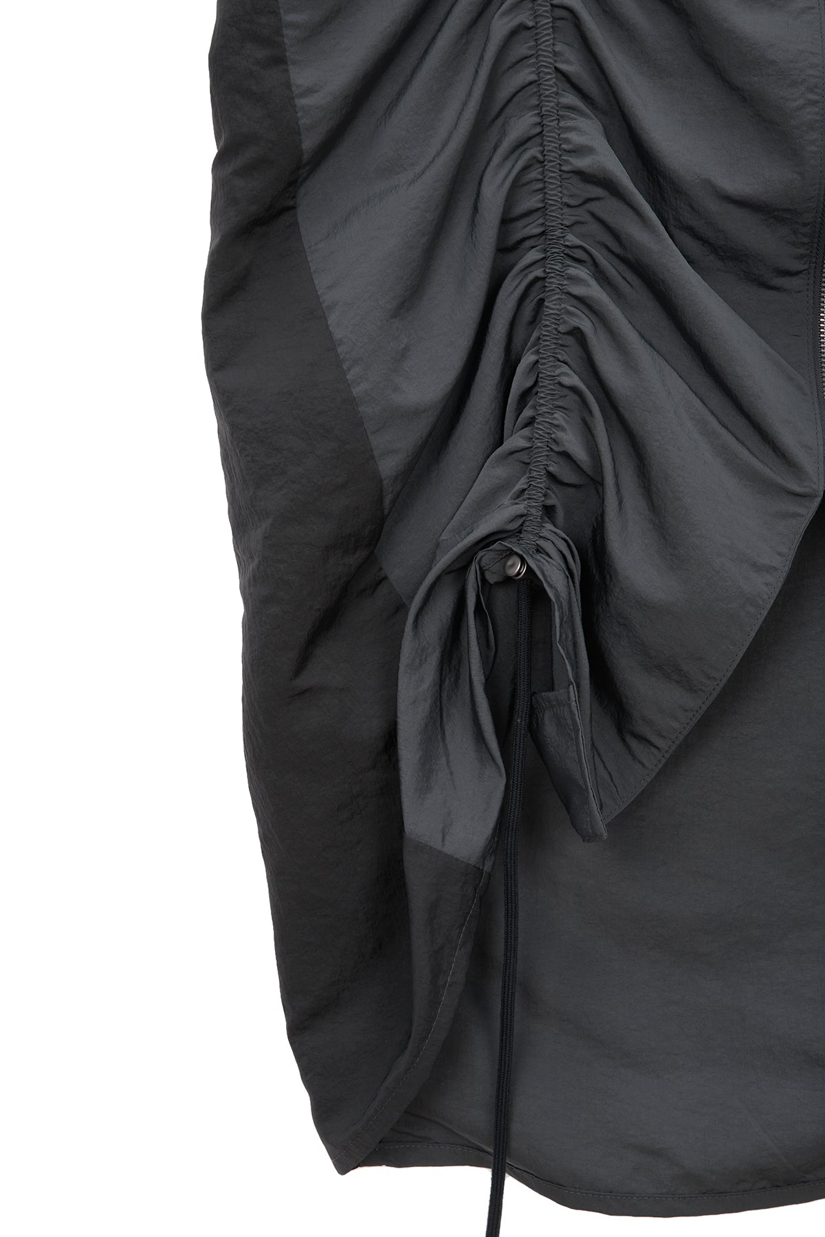 Matin Kim - Shirring Sleeveless Zip Up Dress (Charcoal) product image 4 | TRAB K-Fashion Australia