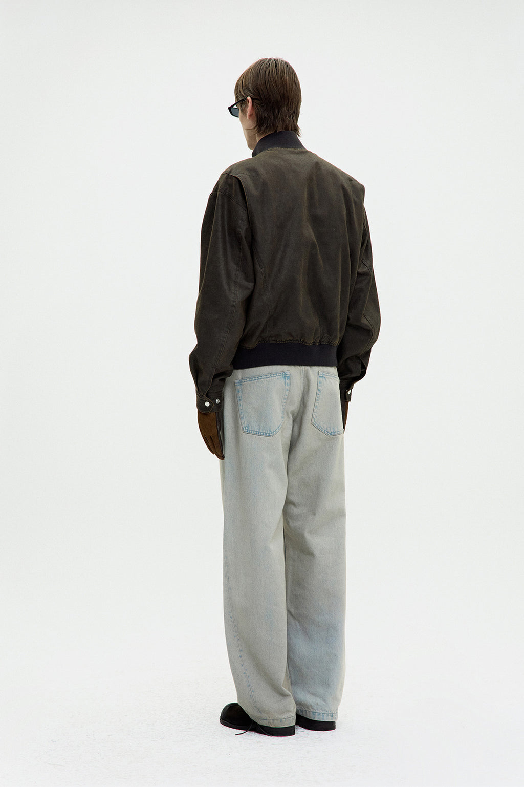 Coor - Washed Soft Feel Deck Hook Bomber Jacket (Washed Brown) product image 4 | TRAB K-Fashion Australia