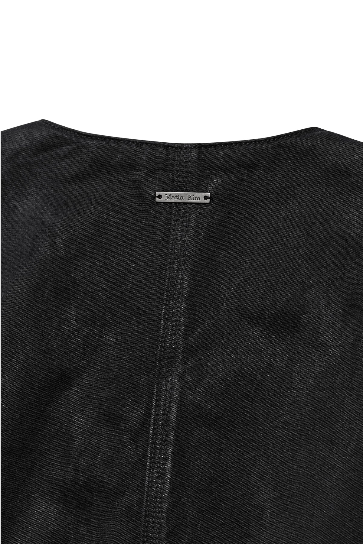 Matin Kim - Coated Cotton Vest (Charcoal) product image 5 | TRAB K-Fashion Australia