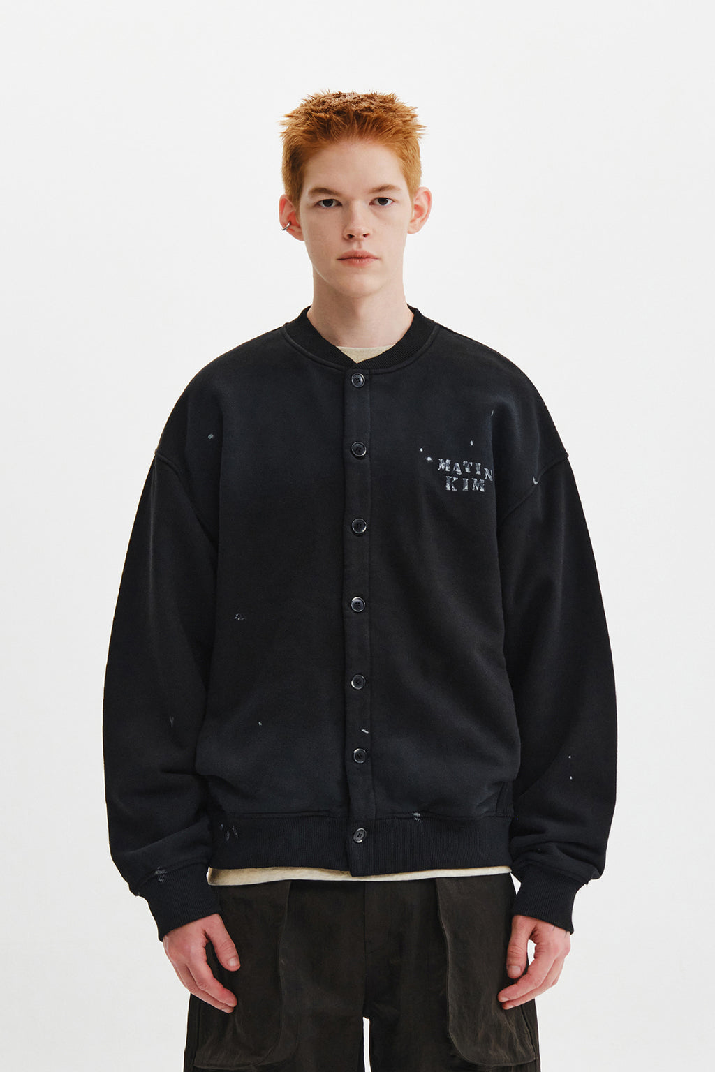 Matin Kim - Dusty Washed Button Up Jumper (Black) product image 13 | TRAB K-Fashion Australia