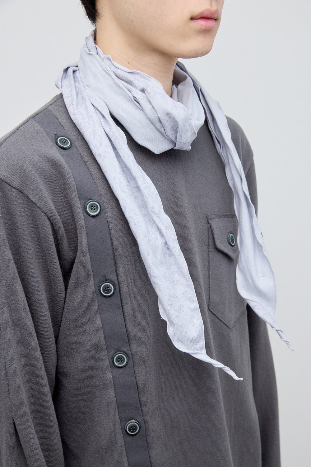 Hatchingroom - Diamond Scarf Floral Paisley (Light Grey) product image 7 | TRAB K-Fashion Australia