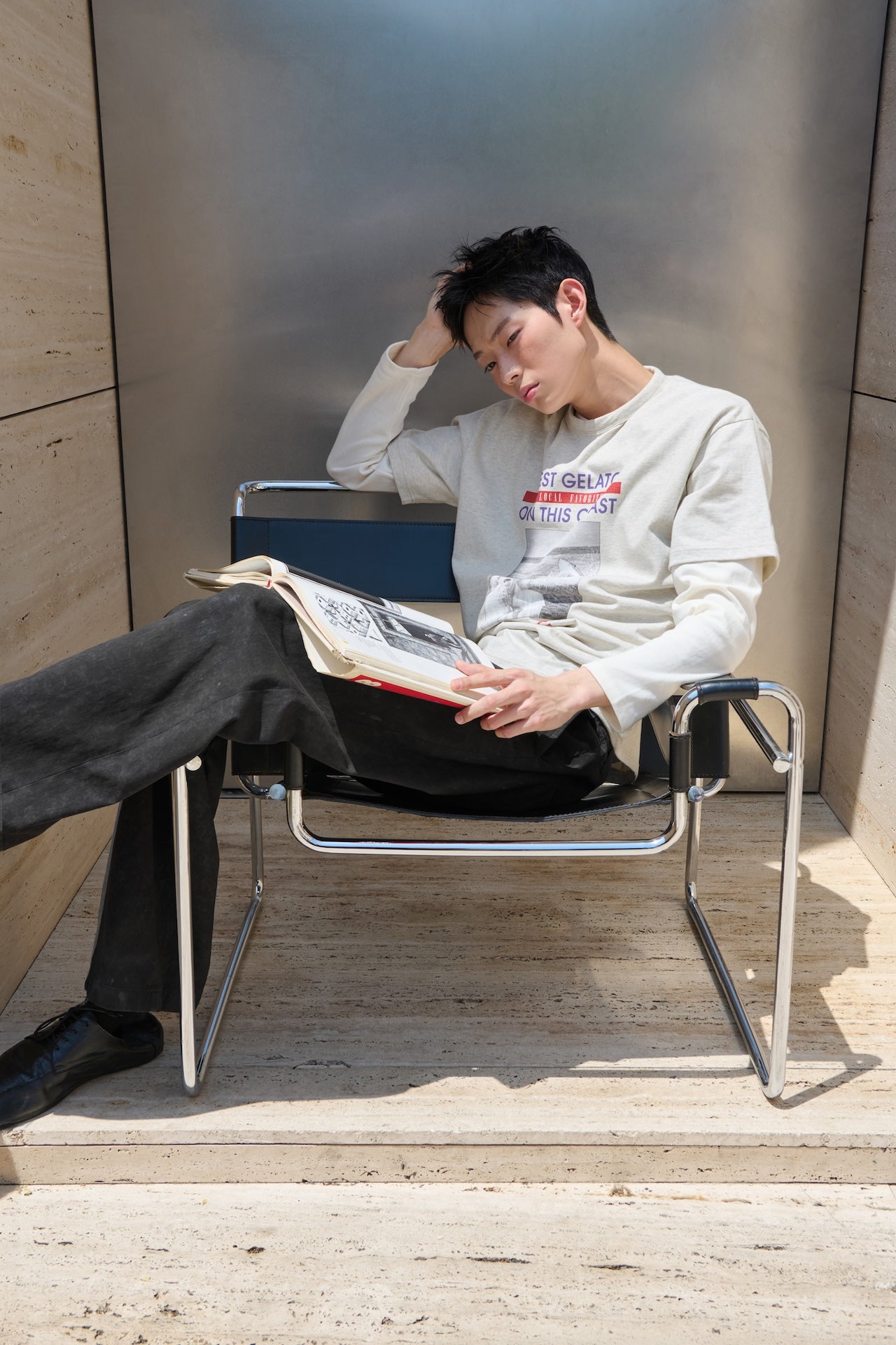 STU - Icecream T-shirt (Melange Grey) product image 5 | TRAB K-Fashion Australia