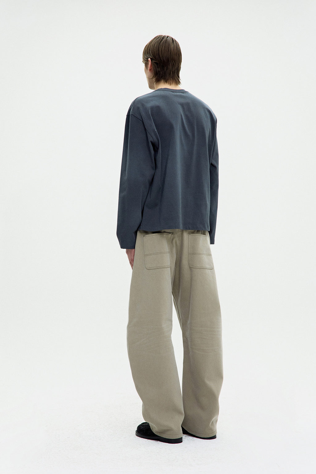 Coor - Painted Long Sleeve T-Shirt (Washed Charcoal) product image 4 | TRAB K-Fashion Australia