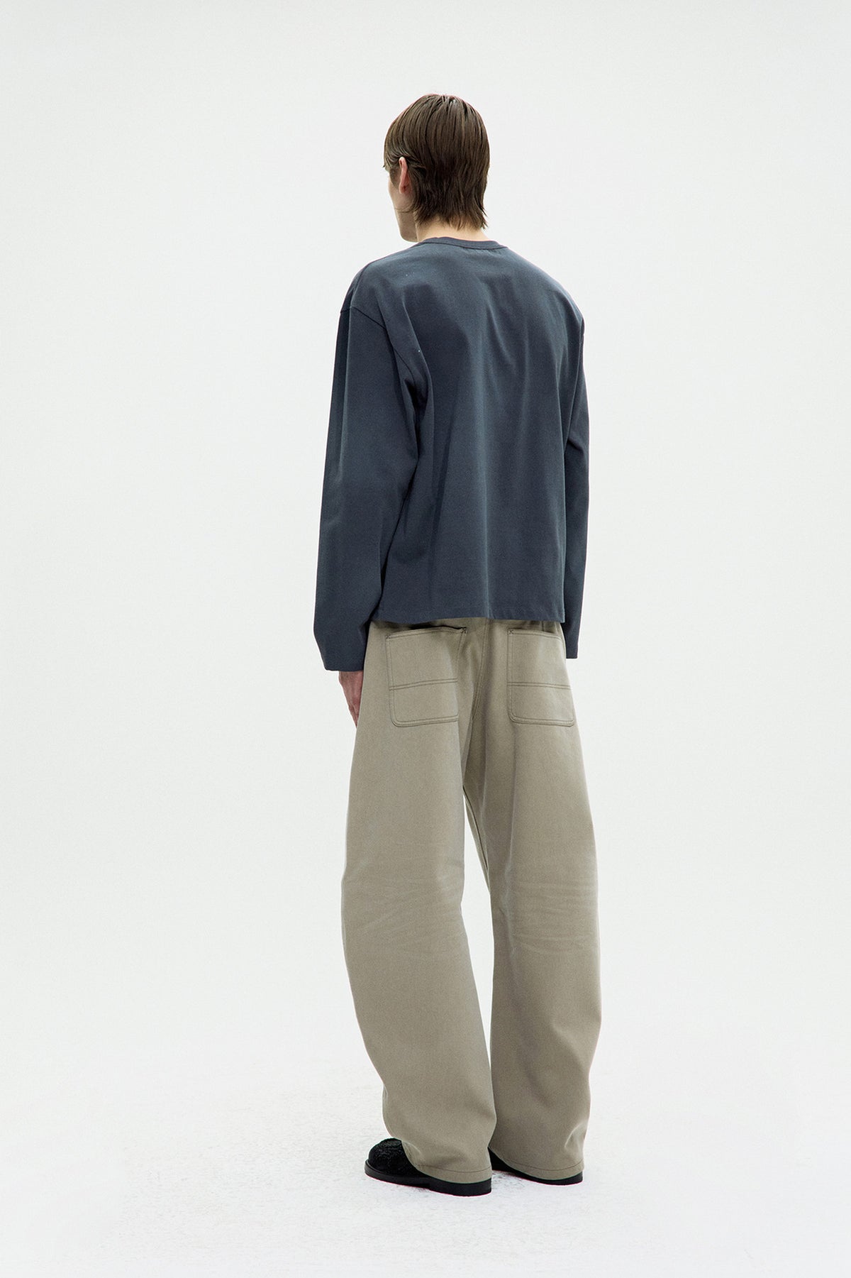 Coor - Painted Long Sleeve T-Shirt (Washed Charcoal) product image 4 | TRAB K-Fashion Australia