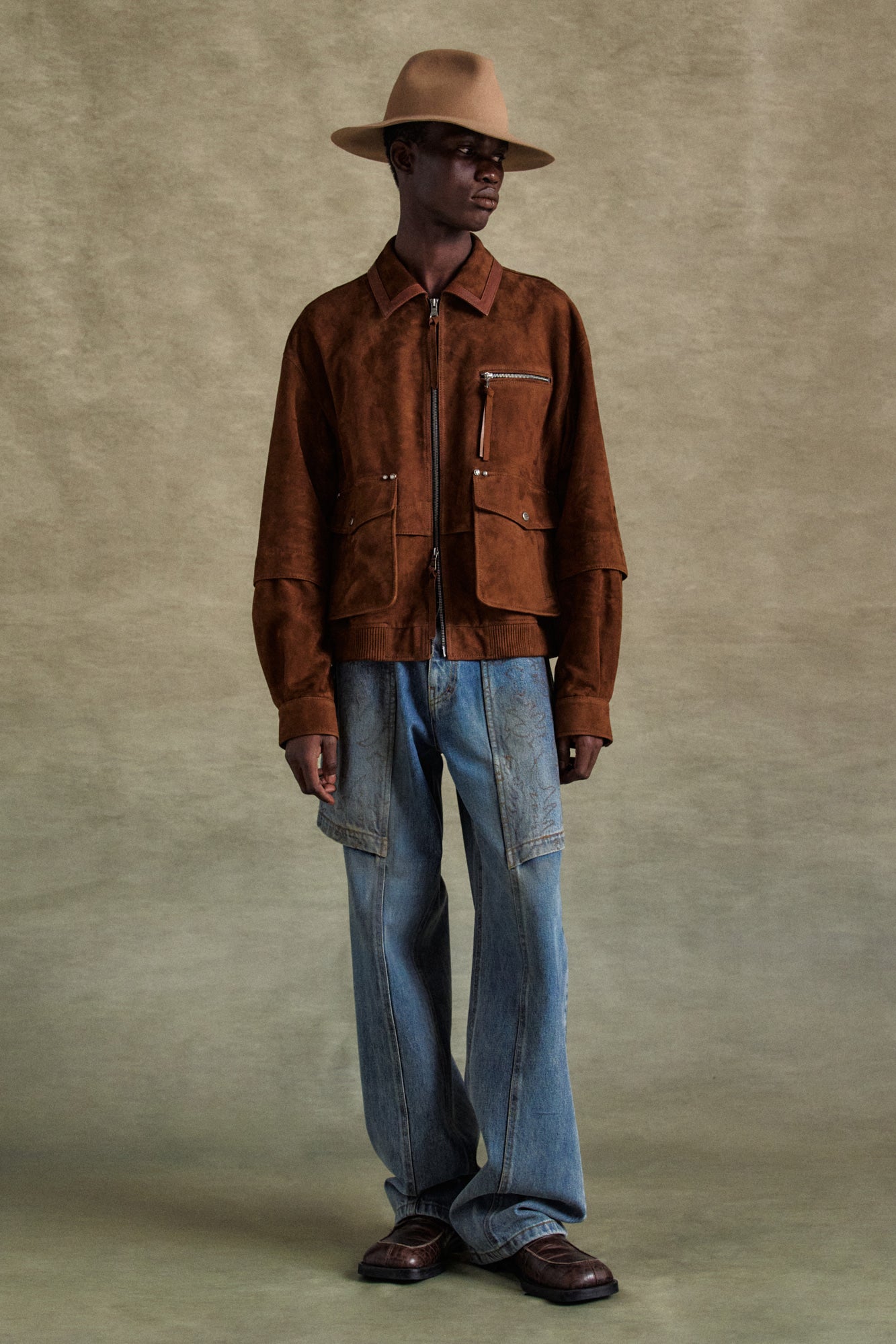 Andersson Bell - Embroidery Wrap Jeans (Washed Blue) product image 2 | TRAB K-Fashion Australia