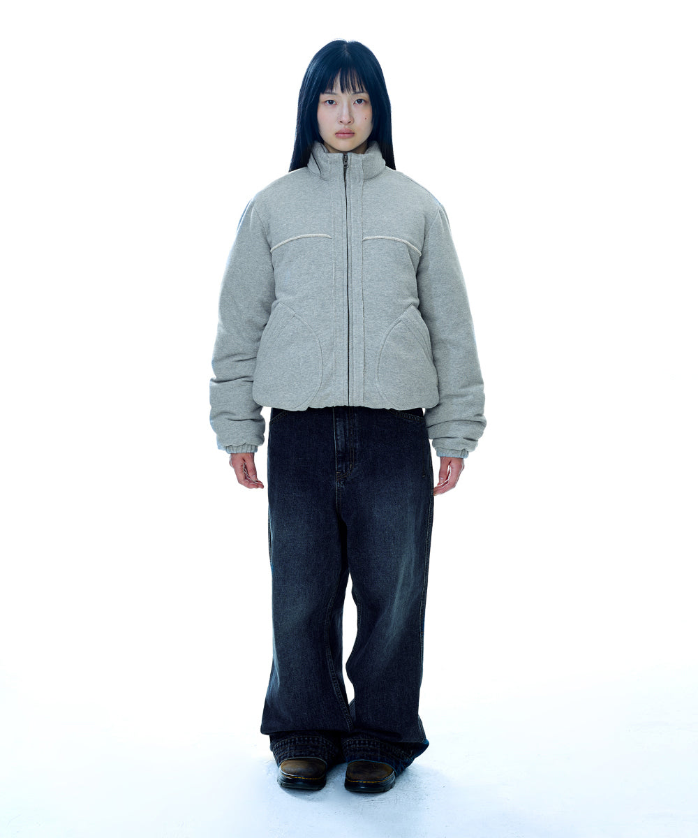 Coyseio - Cozy Sweat Down Jacket (Melange Grey) product image 9 | TRAB K-Fashion Australia