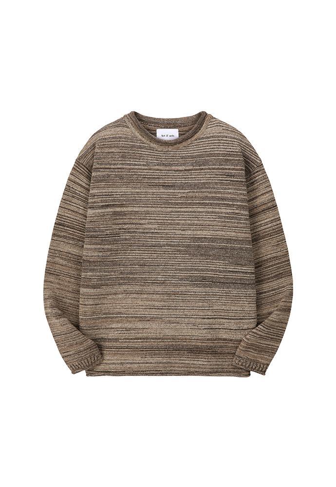 Art if acts - Melange Roll up Pullover Knit (Truffle) product image 6 | TRAB K-Fashion Australia