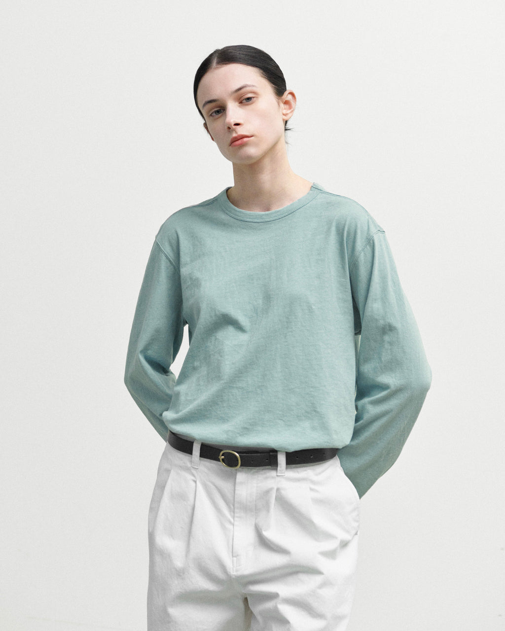 Brownyard - Cut Off Long Sleeve (Blue) product image 1 | TRAB K-Fashion Australia