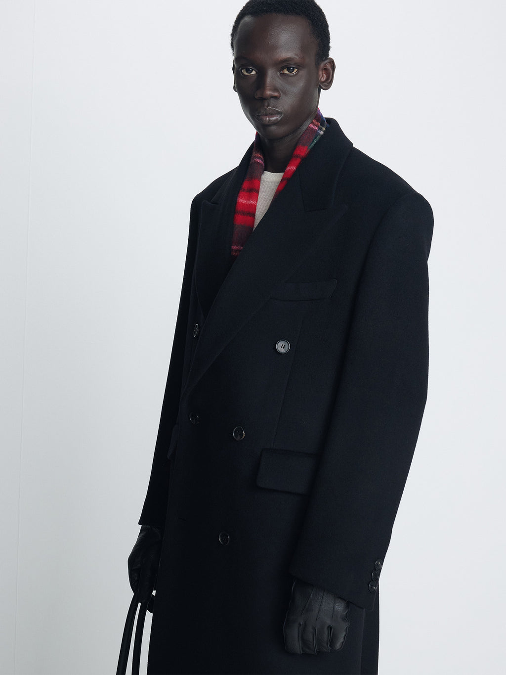 Tonywack - Wool And Cashmere Double-Breasted Coat (Black) product image 4 | TRAB K-Fashion Australia